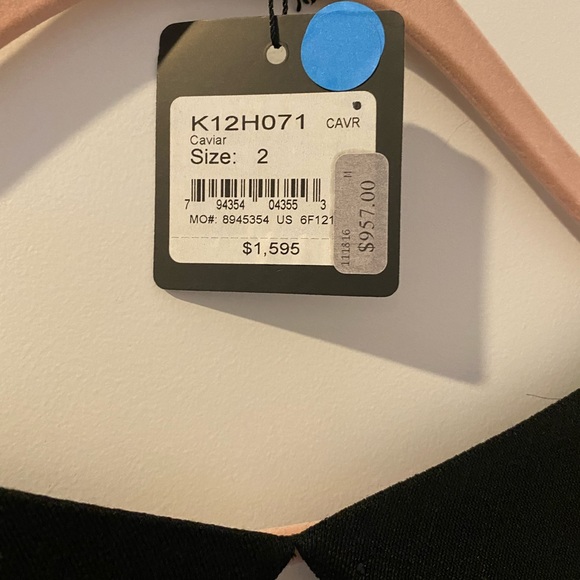 St. John Collection Black Sequined Knit 3/4-Sleeve Dress Caviar sz. 2 $1595 *EUC - Picture 3 of 8